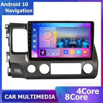 10 palcový Auto Rádio Multimediálny Prehrávač Videa pre Honda Civic 2005-2011 carplay DSP Android 10 Vozidiel, Navigačné GPS 2 Din 8 jadro