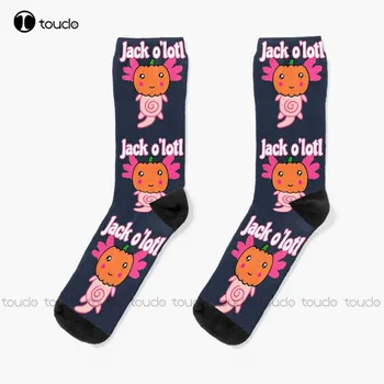 Jack O'Lotl Halloween Axolotl Slovná Hračka Ponožky Novosti Ponožky Pre Mužov Osobné Vlastné Unisex Dospelých Dospievajúcu Mládež Ponožky Módy Nové