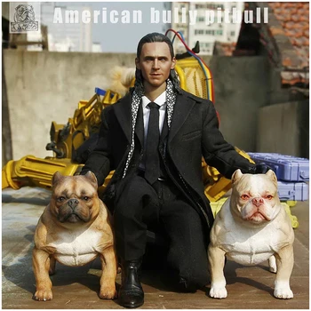 1/6 Americký Šikanovať Pitbull 1.0 Classic Edition Animal Model Psa Obrázok Dospelých, Deti Hračka Vianoce Gfit Domova Auto Ozdoby