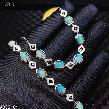 KJJEAXCMY jemné šperky S925 mincový striebro vykladané prírodné opal nové Dievča vznešené ruky Náramok Podporu test Čínsky štýl