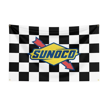 90x150cm Sunocos Vlajka Polyester Vytlačené Racing Car Banner Pre Decor