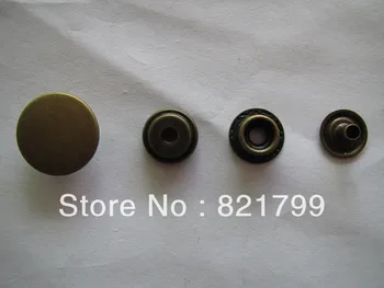 15mm krytka snap diy mosadz, bronz tlačidlo pre odevné továrne whosale
