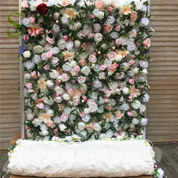 SPR 4 ft*8 ft(1.2*2,4 m) DIY veľká veľkosť roll up blue hodváb artifficial ruže, svadba pozadí stoja kvet stenu