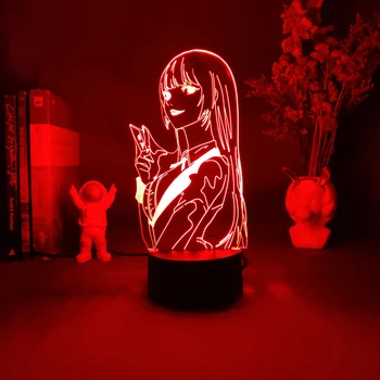 LED Anime Lampa Yumeko Jabami Vášnivý Hráč Darček pre Ženy, Spálňa Decor Kakegurui Figúrka Nočného Istí, Yumeko