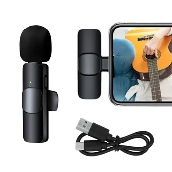 Bezdrôtový Mikrofón Plug-Play Lavalier Mikrofón so Typu C na Zníženie Hluku Mini Mikrofón na YouTube Video Nahrávanie Vlog