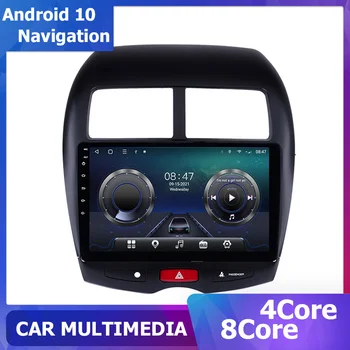 10 palcový Auto Rádio Navigácia GPS pre MITSUBISHI ASX RVR 2010-2016 Peugeot 4008 2010-2016 Android 11 carplay DSP 6+128G 1280*720