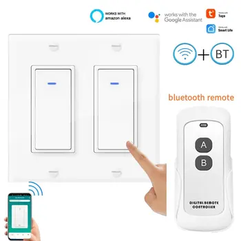 15A NÁS Wifi, Bluetooth, Dvojaký Režim Smart vypínač Svetiel 3/4Way Bezdrôtové Tlačidlo Prepnúť Svetlo Tuya APLIKÁCIE Kompatibilné s Alexa