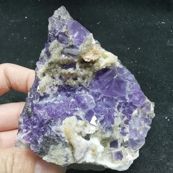 204gNatural zriedkavé mirage okno fialová fluorite klastra vzorky minerálnych liečivých kryštálov kremeňa nedotknutej gem