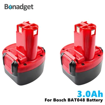 Bonadget BAT048 9.6 V 3000mAh NI-MH Dobíjacie Batérie Nástroje Batéria Pre Bosch PSR 960 BH984 BAT048 BAT119 L50