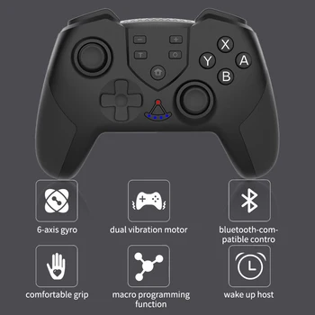 Bezdrôtový Bluetooth Radič Gamepad pre Nintendo Prepnúť Regulátor s Gyroskopom Duálne Vibrácie Wake-Up Funkcia