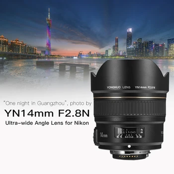 Yongnuo 14 mm Objektív F2.8 Ultra-širokouhlý Objektív s YN14mm Automatické Zaostrovanie AF MF Kovové Mount Objektív na Nikon d5300 d3400 d3100 D850