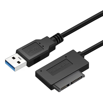 USB3.0 SATA7+6Pin Ľahko Disk Kábel Notebook Optická Jednotka Kábel Adaptéra Optickej Jednotky SATA Do USB Kábel