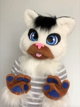 Roztomilý Fursuit Mačka Hlavu Maskot Kostým Príslušenstvo Halloween Cosplay Party Zdobiť Pokrývky hlavy Mačka Vhodná pre Deti vo Veku 9-15
