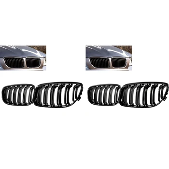 2 páry Auto Prednej Mriežky, Lesklý Čierny Prívodné Výustky Pre BMW E90 LCI 3-Series Sedan/Vozeň 2009 - 2011