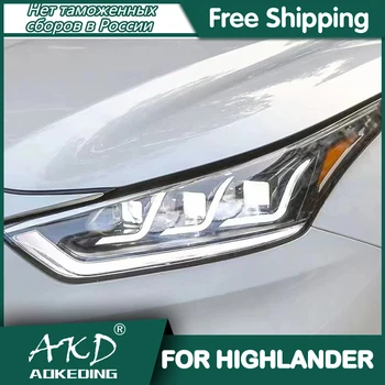 Auto Toyota Highlander 2021-2022 Svetlá DRL Hella LED Bi Xenónové Žiarovky Hmlové Svetlá Auto Príslušenstvo Highlander Vedúci svetlo