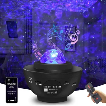 Atotalof Galaxy Hviezdne Nebo Porjectors Star Projektor Nočné Svetlo Dekorácie Otočiť Blueteeth USB Prehrávač Hudby Nočné Lampy