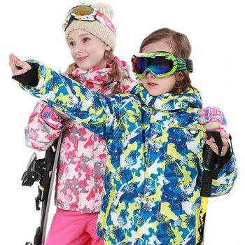 Deti Zimné Oblečenie, Lyžiarske Oblek Vetru Bundy+Nohavice detské Bunda Pre Dievčatá A Chlapcov, Oblečenie Set Vonkajší Snowsuit -20-30 Stupeň