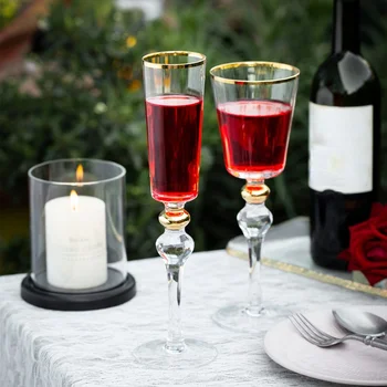 190-280ml Tekvica Vzor Fire Gold Úst Šampanské Whisky Červené Víno Pohár Svetlo Luxusného Rodinného Bar Prázdninový Darček Víno Nastaviť