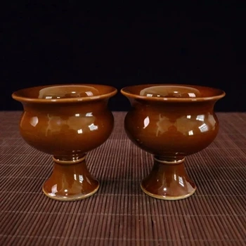 Jingdezhen starožitný porcelán omáčkou glazúra vysoké poháre na víno, ozdoby