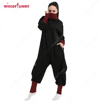 Halloween Ženy Ninja Štýle S Kapucňou Onesie Pajama Plavky Dospelých Onesie Oblečenie Pre Voľný Čas Kigurumi Sleepwear
