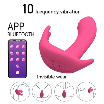 Bluetooth Klitoris Vibrátory pre Ženy Bezdrôtové APLIKÁCIE Simulácia Penis Sexuálne Hračky, Stimulácia Klitorisu Vibrátor, Vibračná Shop 10 Rýchlosť