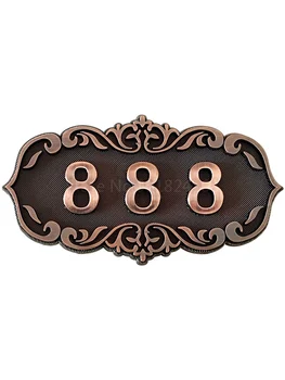 Imitácia kovu troch-dimenzionální číslo domu tvorivé osobnosti hotel dvere spálne prihlásiť samolepiace apartmán meno doska