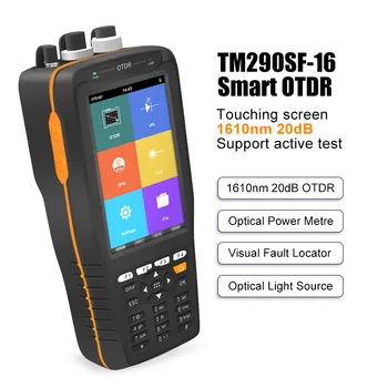1610nm Ručný Mini OTDR TM290SF-16 Smart OTDR Optického Reflektometra Power Meter s VFL OPM OLS Dotykový Displej