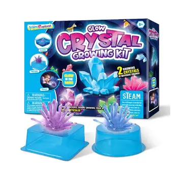Deti Crystal Výsadbu Auta Zábava Vedecký Experiment Vzdelávacie Hračka Set Svietiace Crystal Rast Ručné Materiál Balík