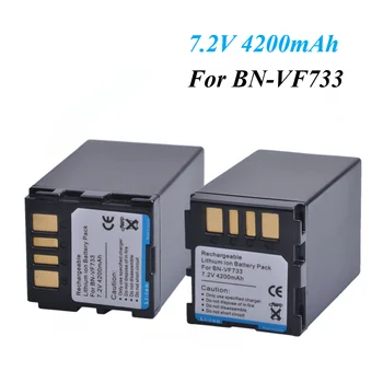 2 ks 4200mAh BN-VF733 BNVF733 Batérie JVC GR-D240 GR-D290AH GR-DF570 GR-D246 GR-D290US GR-DF590 GR-D247, BN VF733
