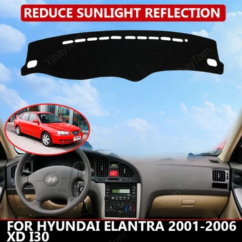 Koberec Dash mat na Hyundai Elantra 2001-2006 XD I30 Auto Tabuľa Nežnej Pokrytie Čiernym bloky prachu znižuje hluk auto príslušenstvo