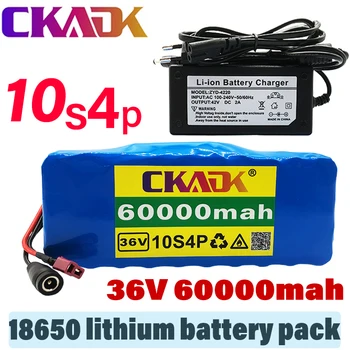 Nové 36V 10s4p 60ah 18650 lítium-iónová batéria 60000mah vhodné pre elektrické bicykle, elektrické skútre, s BMS lifepo4