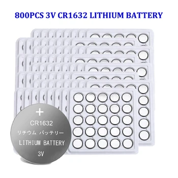 800pcs CR1632 CR 1632 BR1632 ECR1632 DL1632 KCR1632 LM1632 3V lítiová gombíkovú batériu Batérie pre hodinky Hračky
