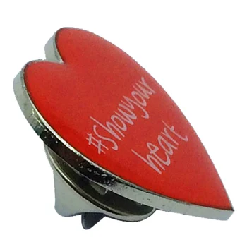 Vlastné Lacné Výrobné Červené Srdce LED Roztomilý Odznaky Klopě Pin na Predaj